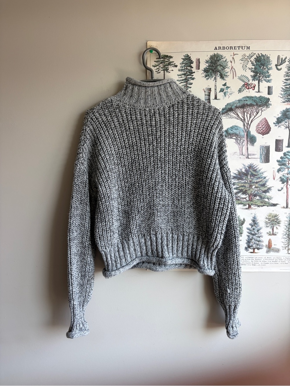 Garage Cozy Gray Turtleneck Sweater Small